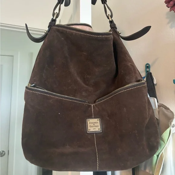 Brown suede bag - Picture 1 of 3
